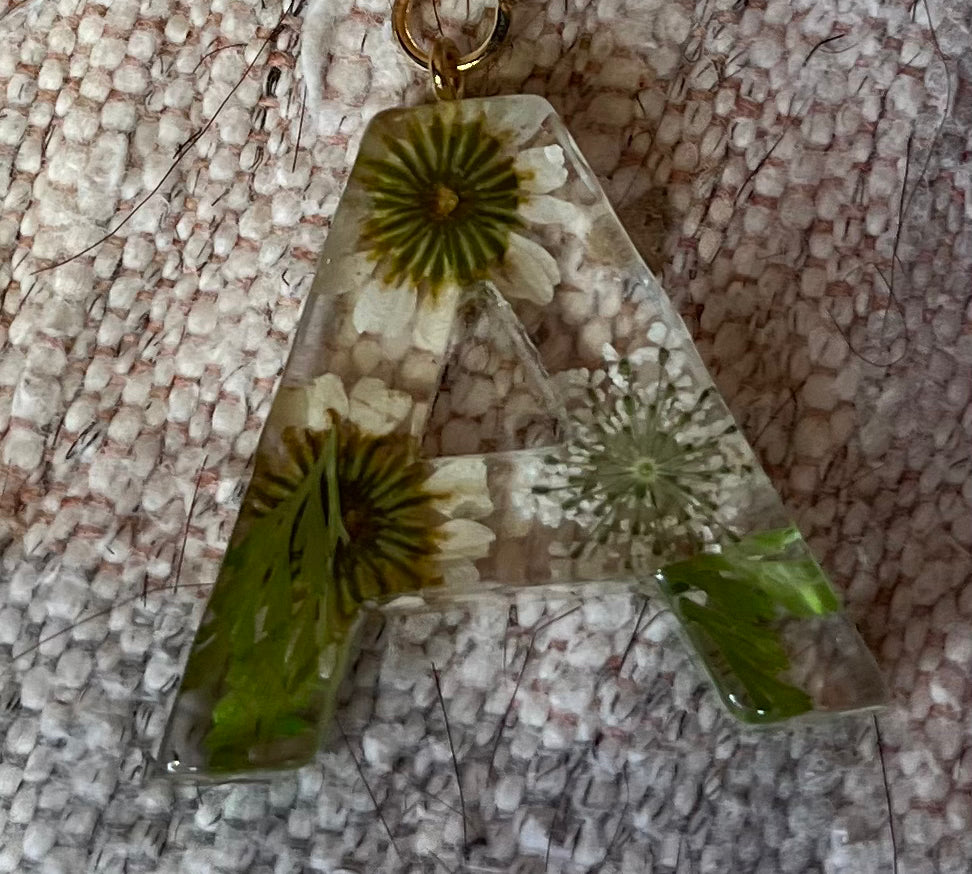 Floral Monogram Keychain