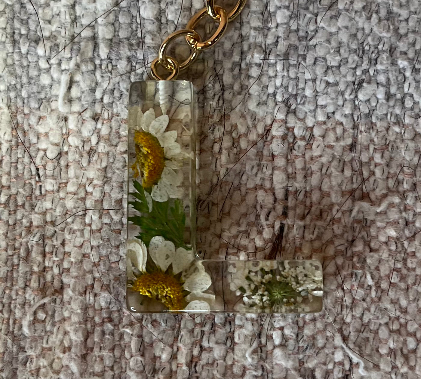 Floral Monogram Keychain