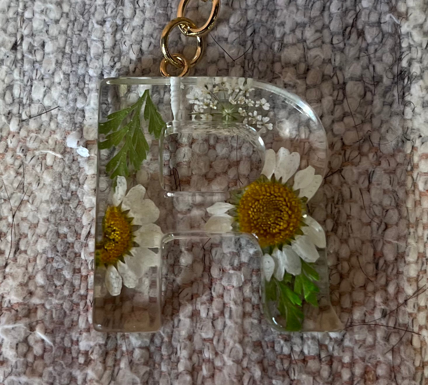Floral Monogram Keychain