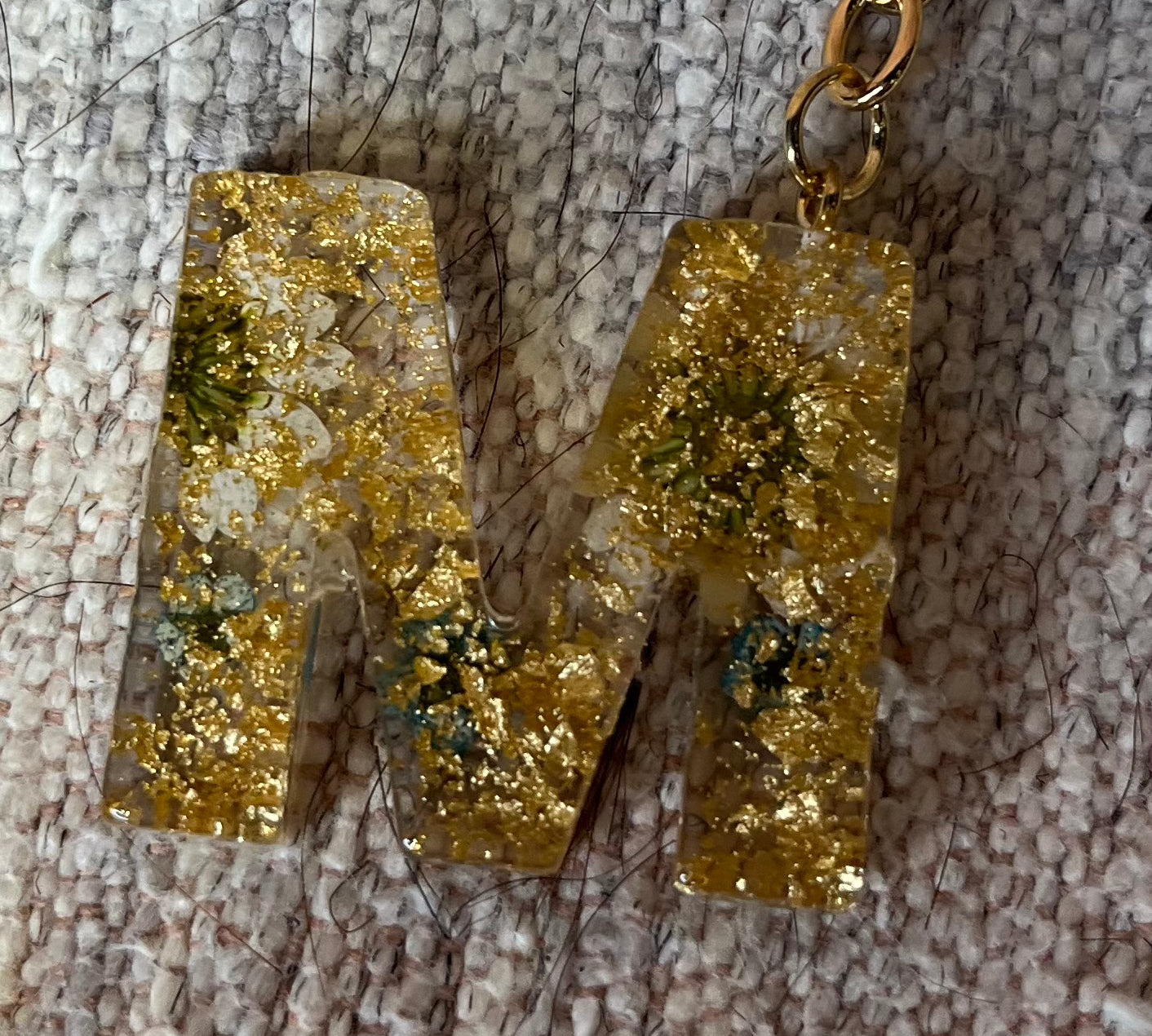 Floral Monogram Keychain