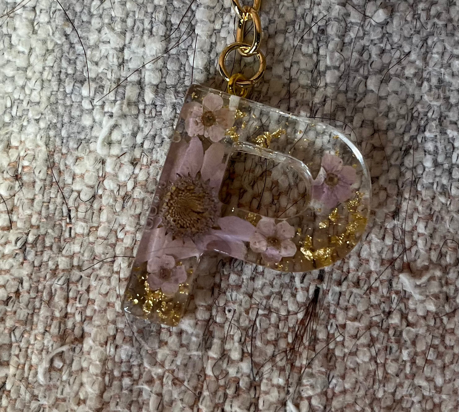 Floral Monogram Keychain