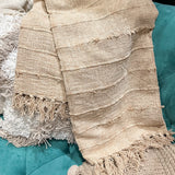 Beige Woven Cotton Throw  60x50