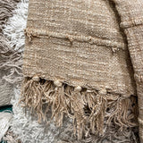 Beige Woven Cotton Throw  60x50