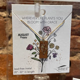 Birth Flower Necklace 22"