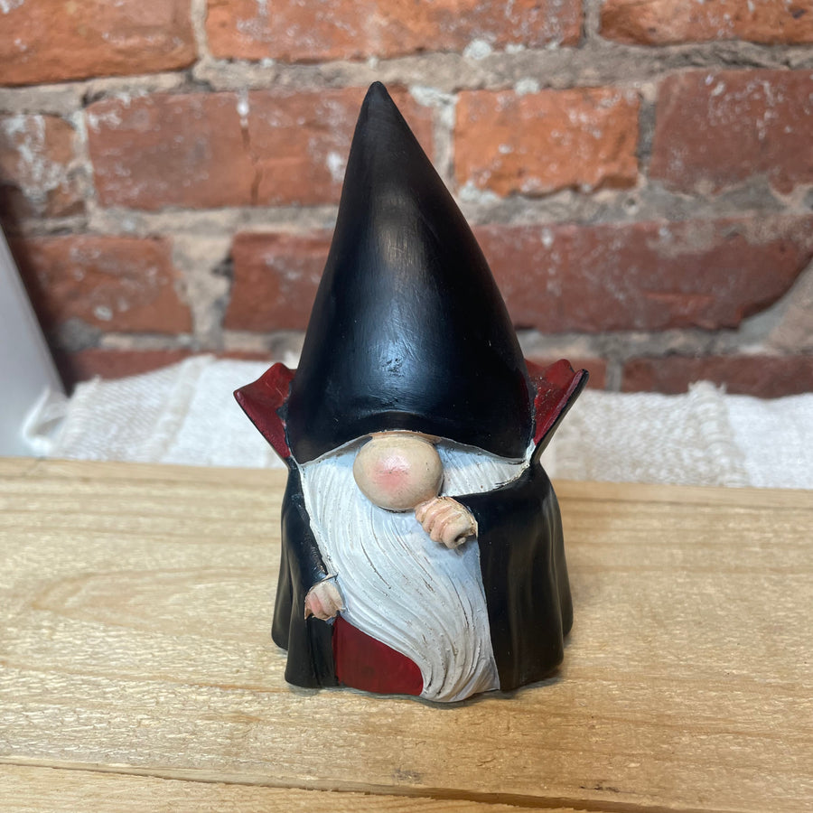 Resin Gnome Trick or Treat Figurine 4.75”