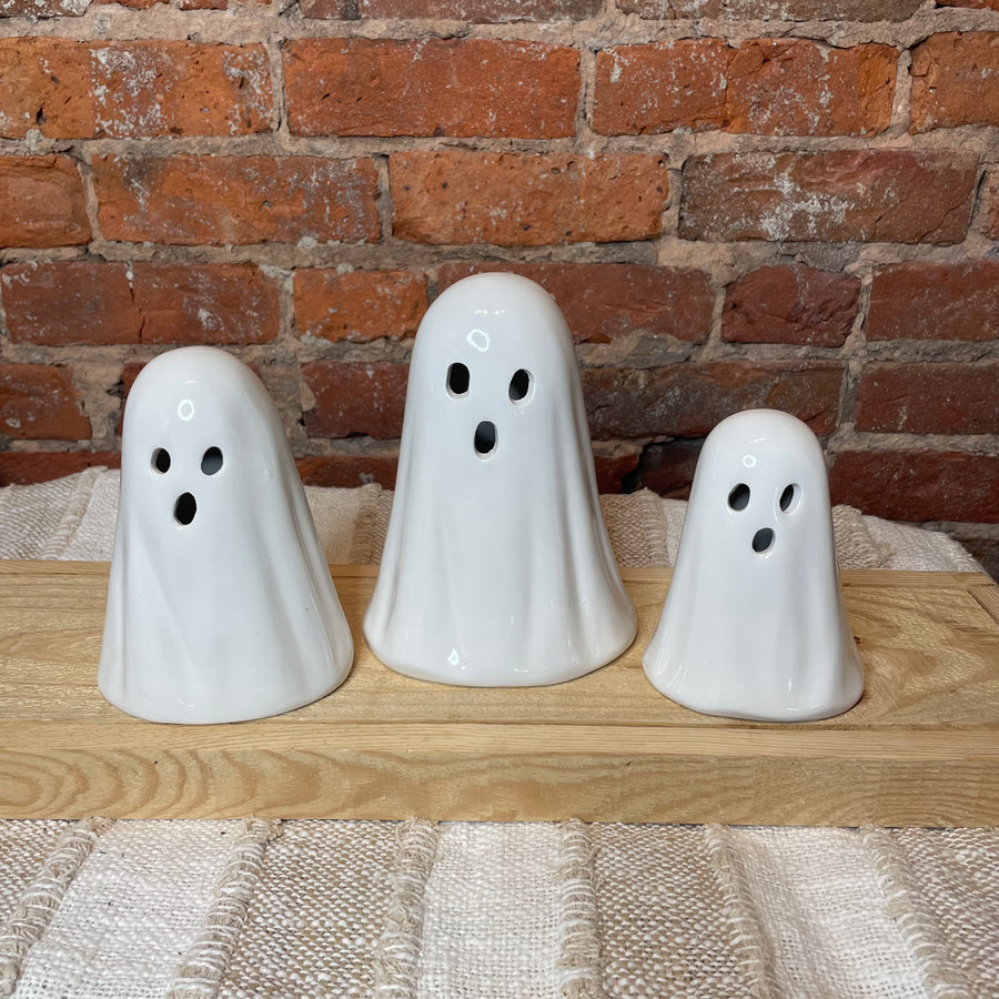 Light Up Shiny Ceramic Ghost