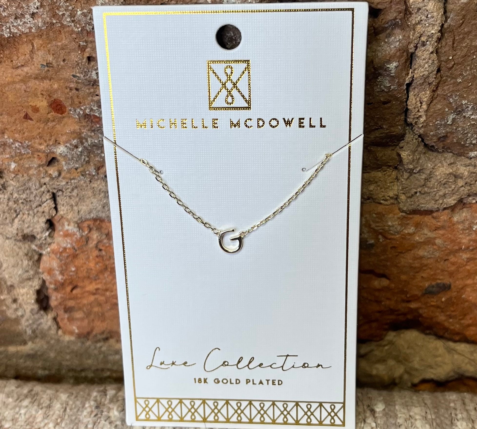 Monogram Necklace/Gold