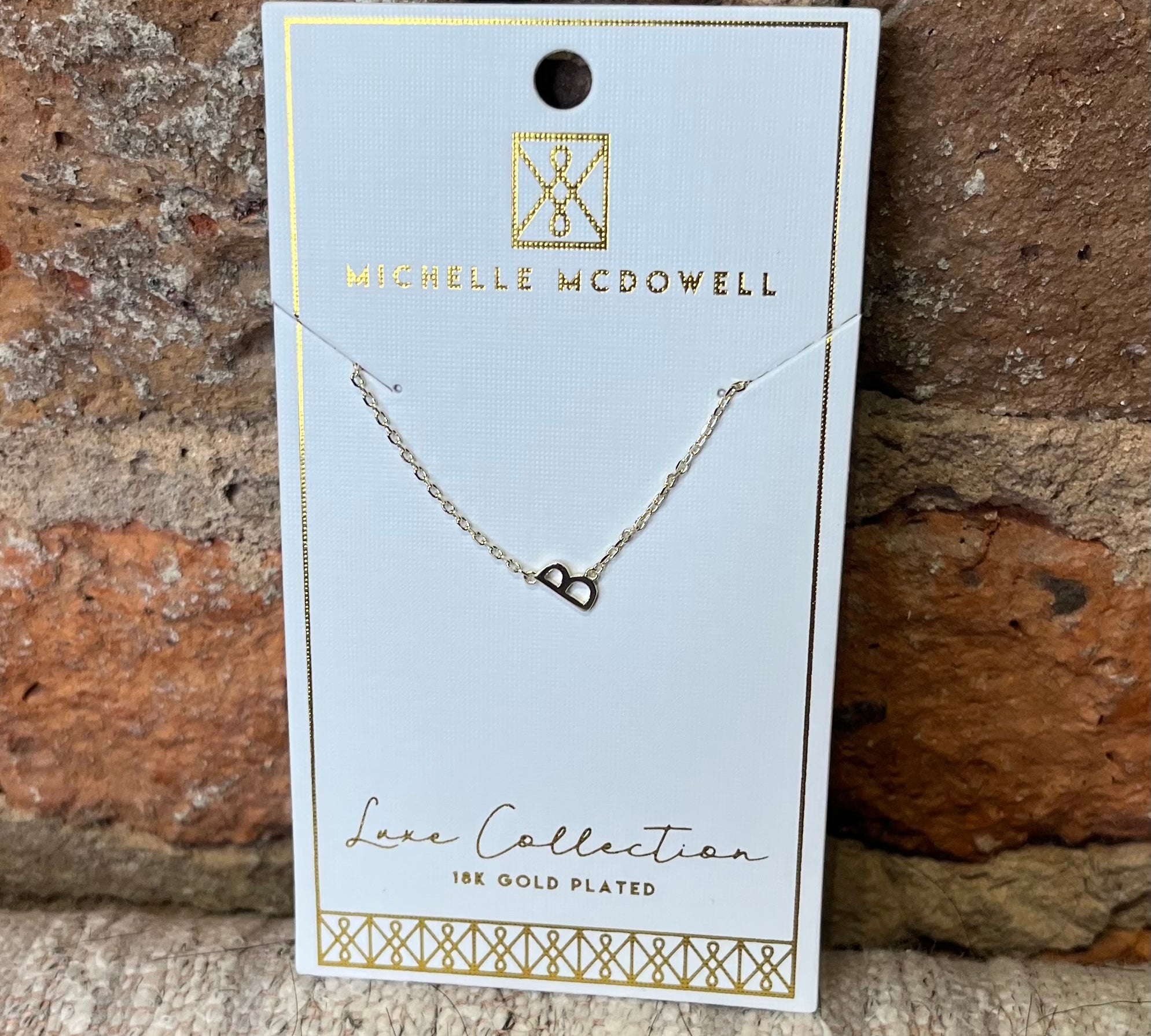 Monogram Necklace/Gold