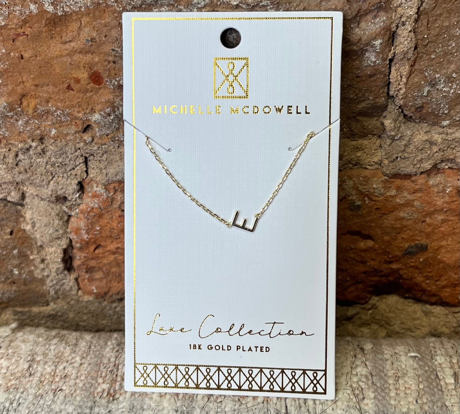 Monogram Necklace/Gold