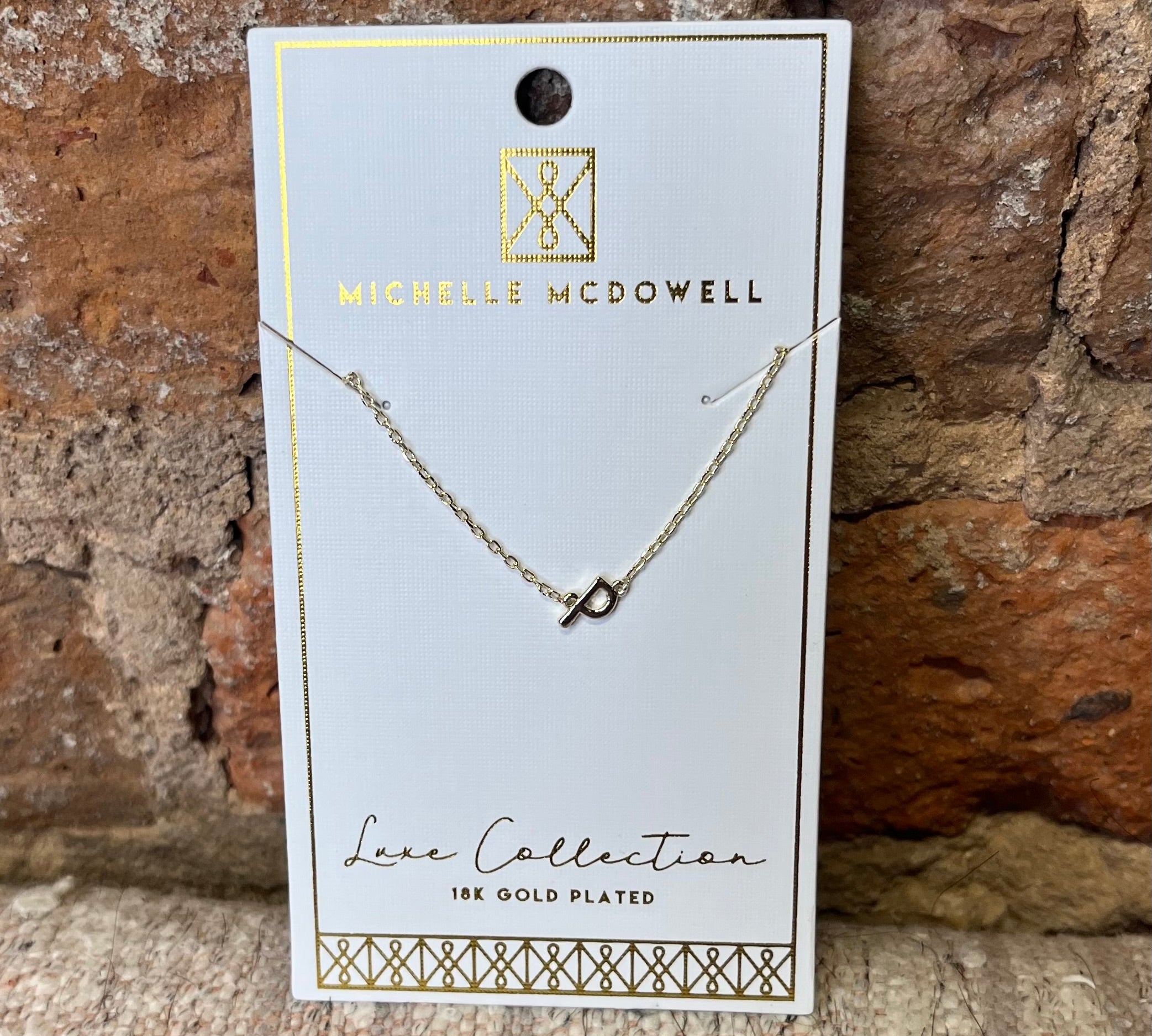 Monogram Necklace/Gold