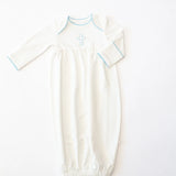 Blue Cross Embroidered Pip Gown