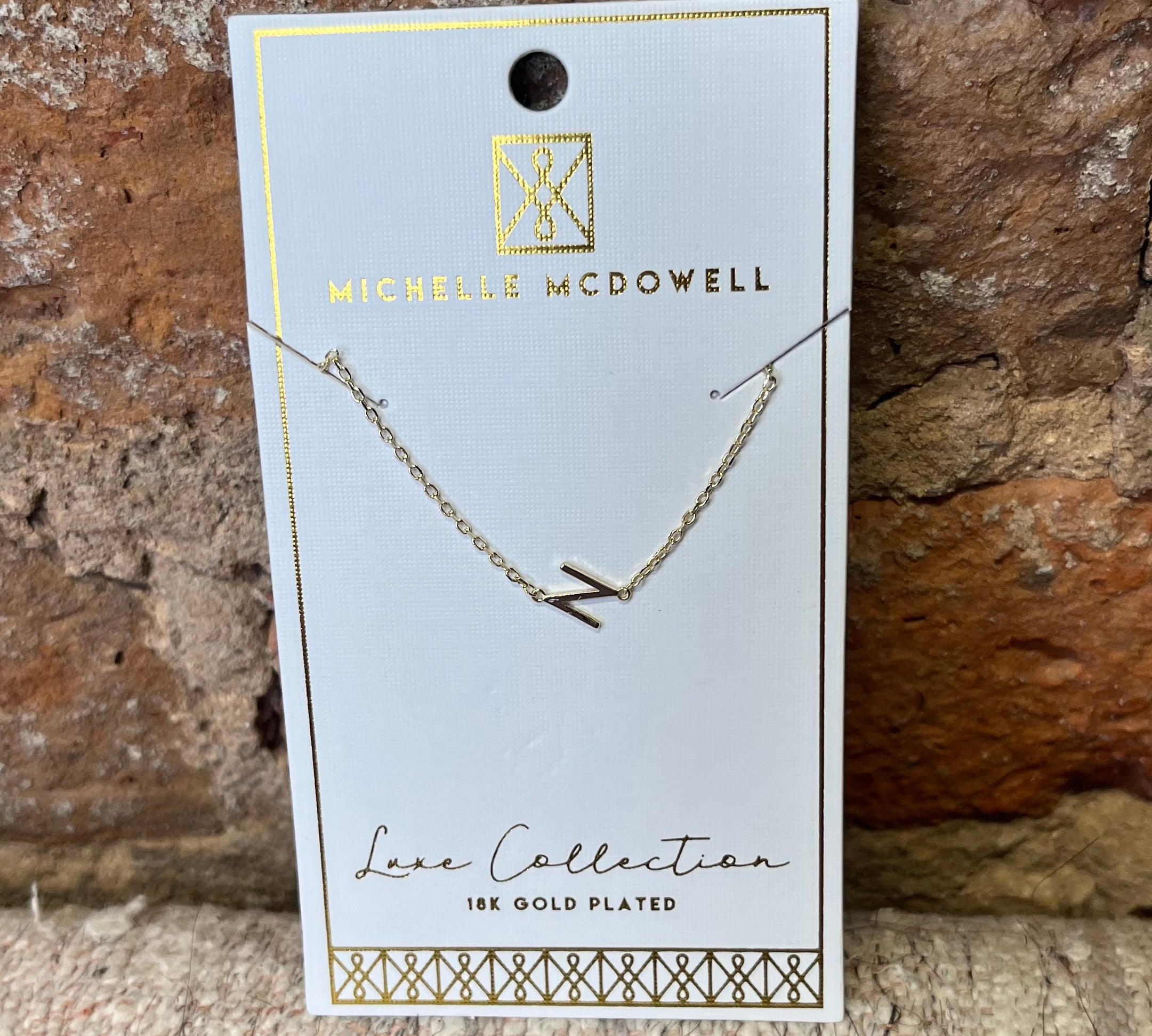 Monogram Necklace/Gold