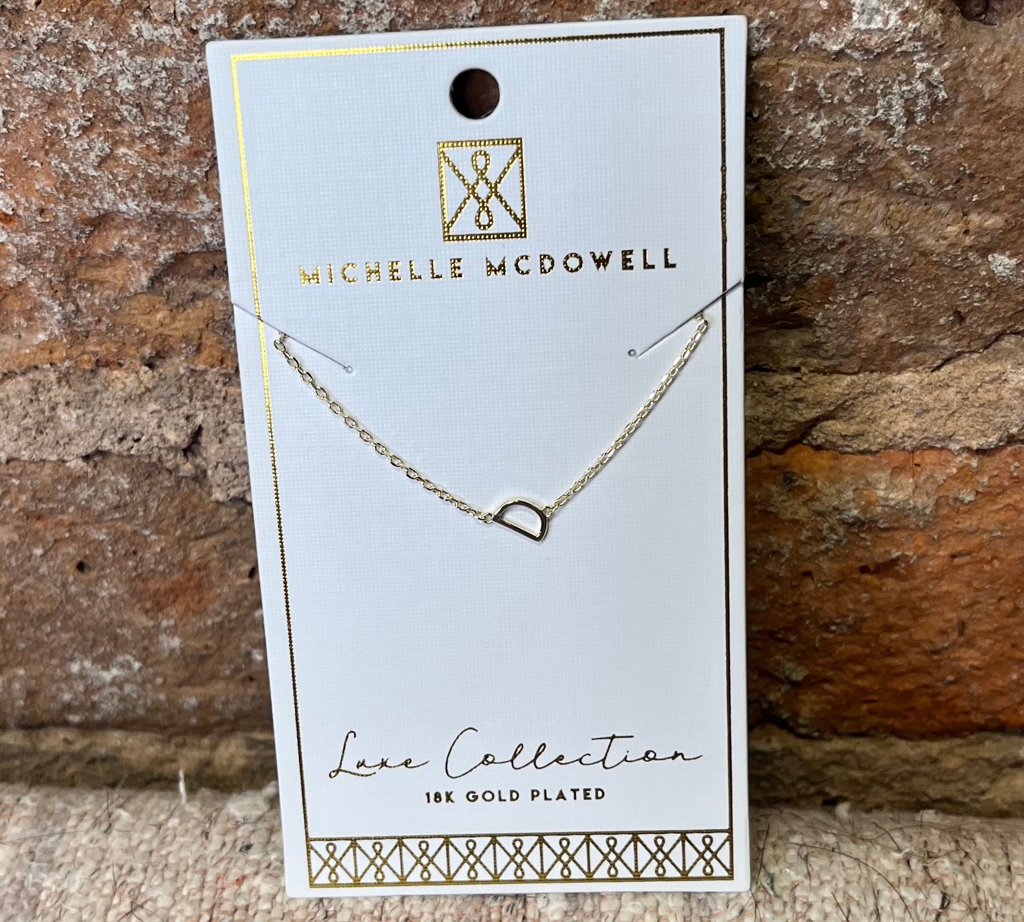 Monogram Necklace/Gold