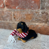 Dog w/Scarf Orn 4"