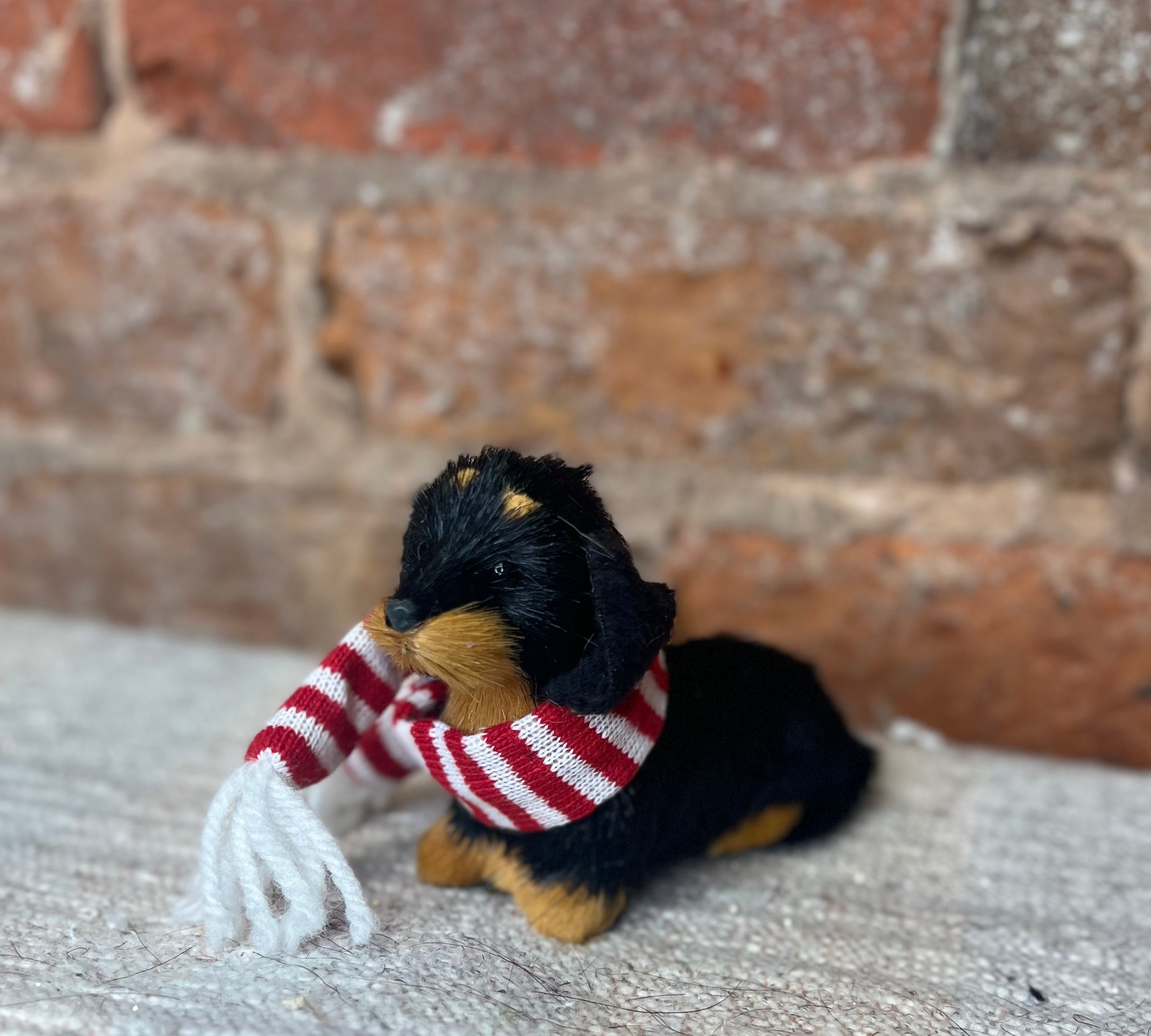 Dog w/Scarf Orn 4"