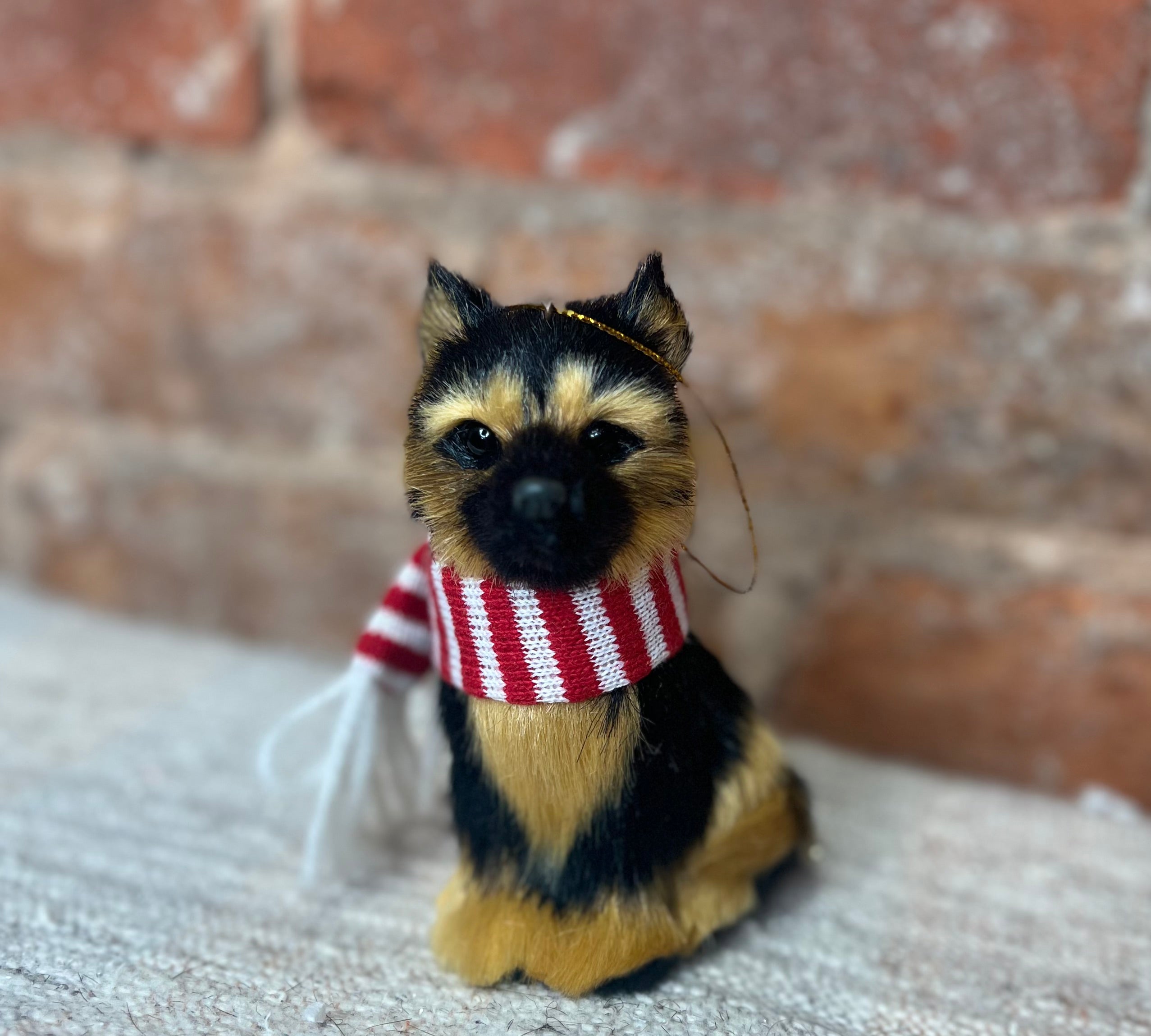 Dog w/Scarf Orn 4"