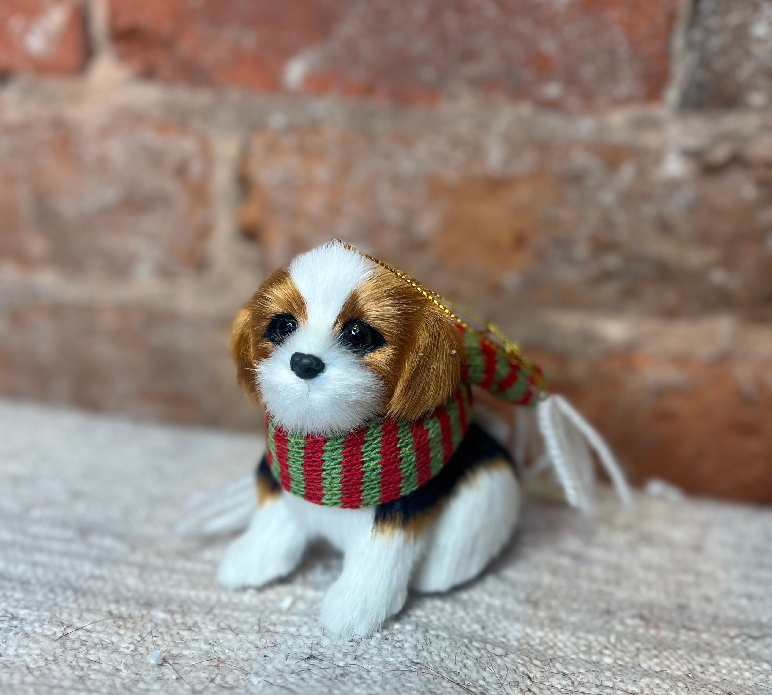 Dog w/Scarf Orn 4"