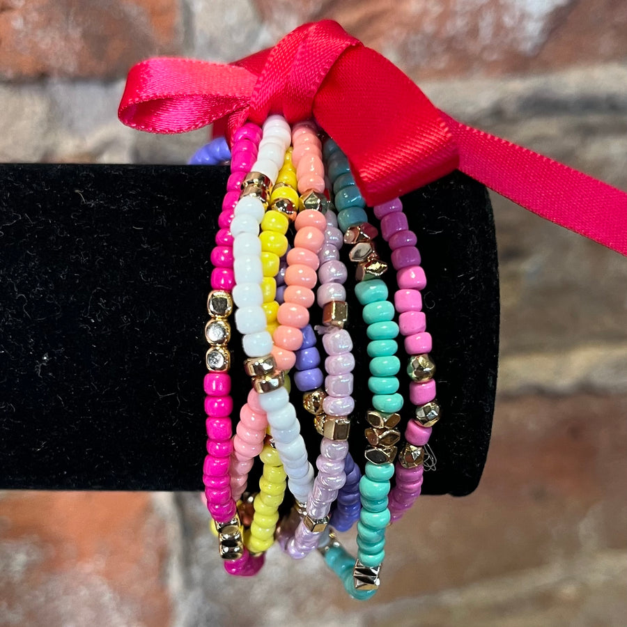 Kids Beaded/Gold Bracelet