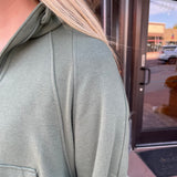 Plus French Terry Cropped Hoodie Jacket