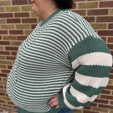 Plus Multi Pattern Crochet Sweater