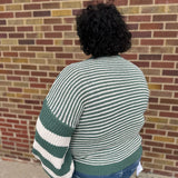 Plus Multi Pattern Crochet Sweater