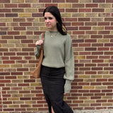 Oversized Crew Neck Tunic Sweater