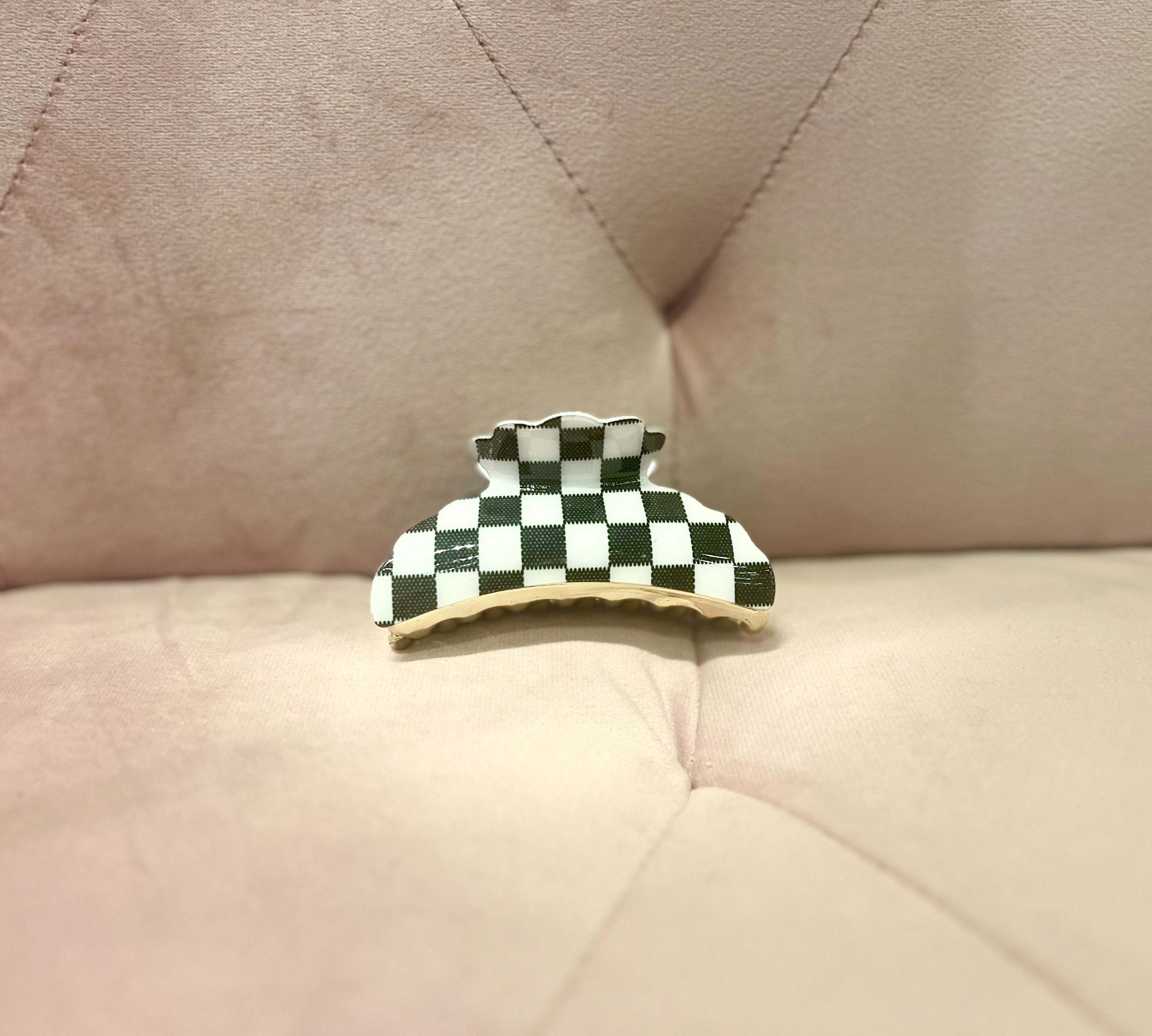 Check Print Hair Clip