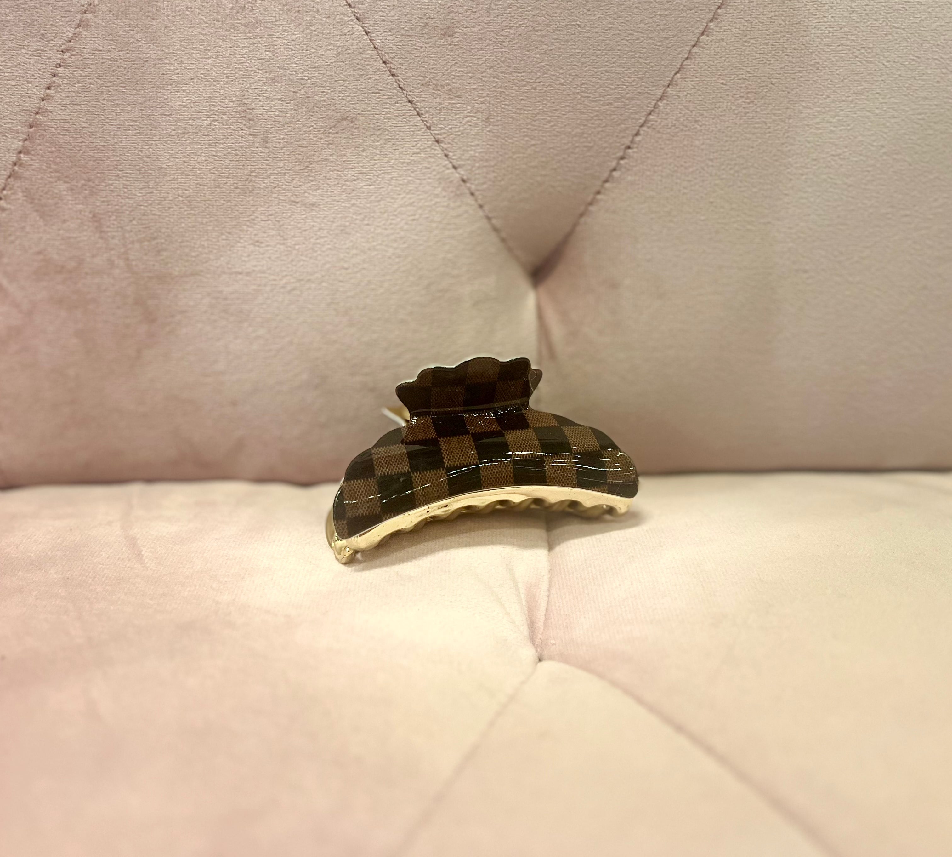 Check Print Hair Clip