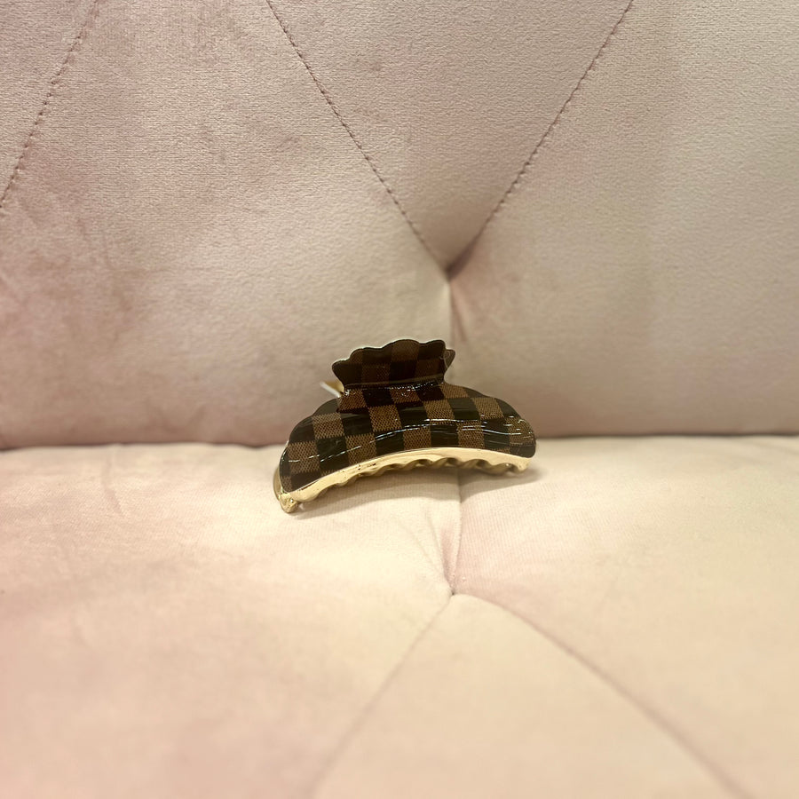 Check Print Hair Clip