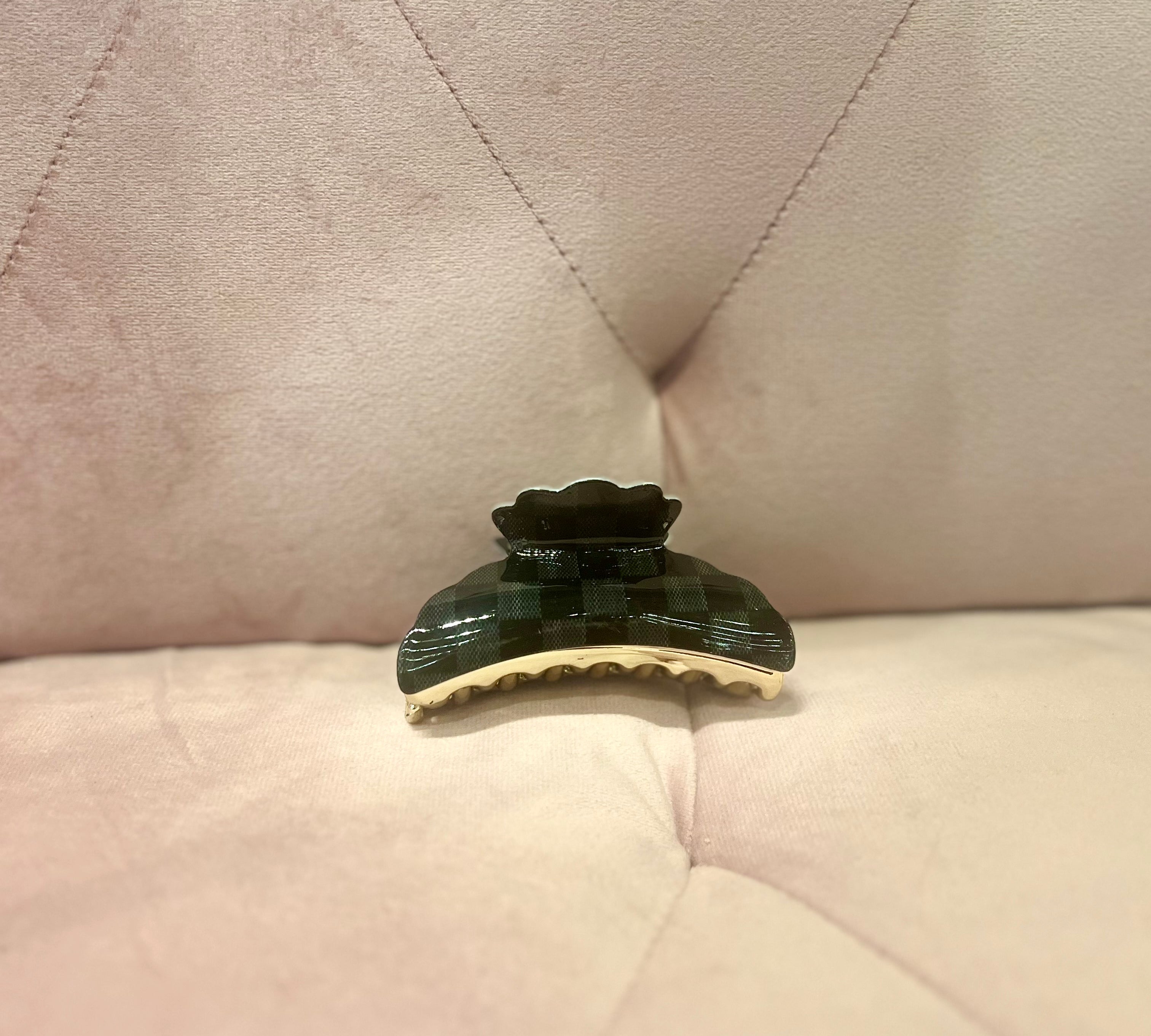 Check Print Hair Clip