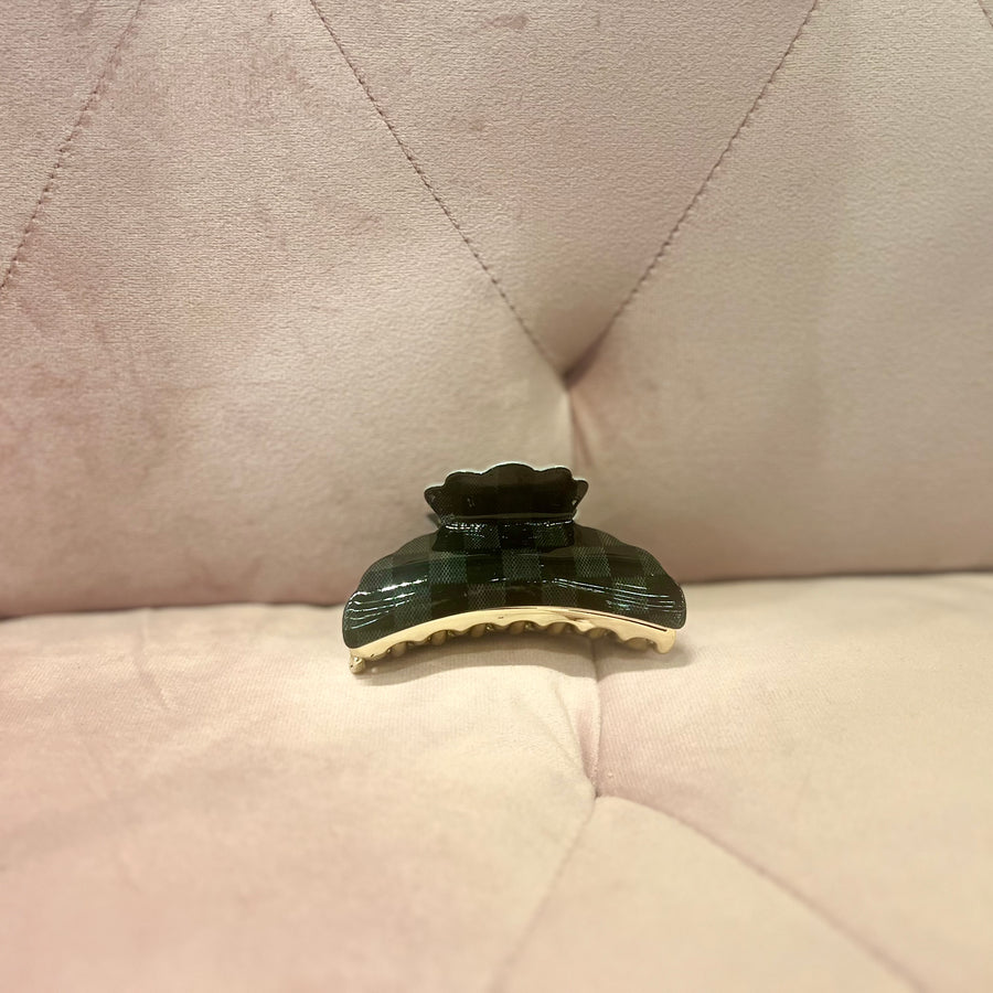 Check Print Hair Clip
