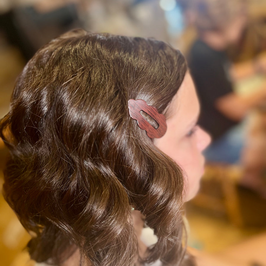 Metallic Brush Hair Clip