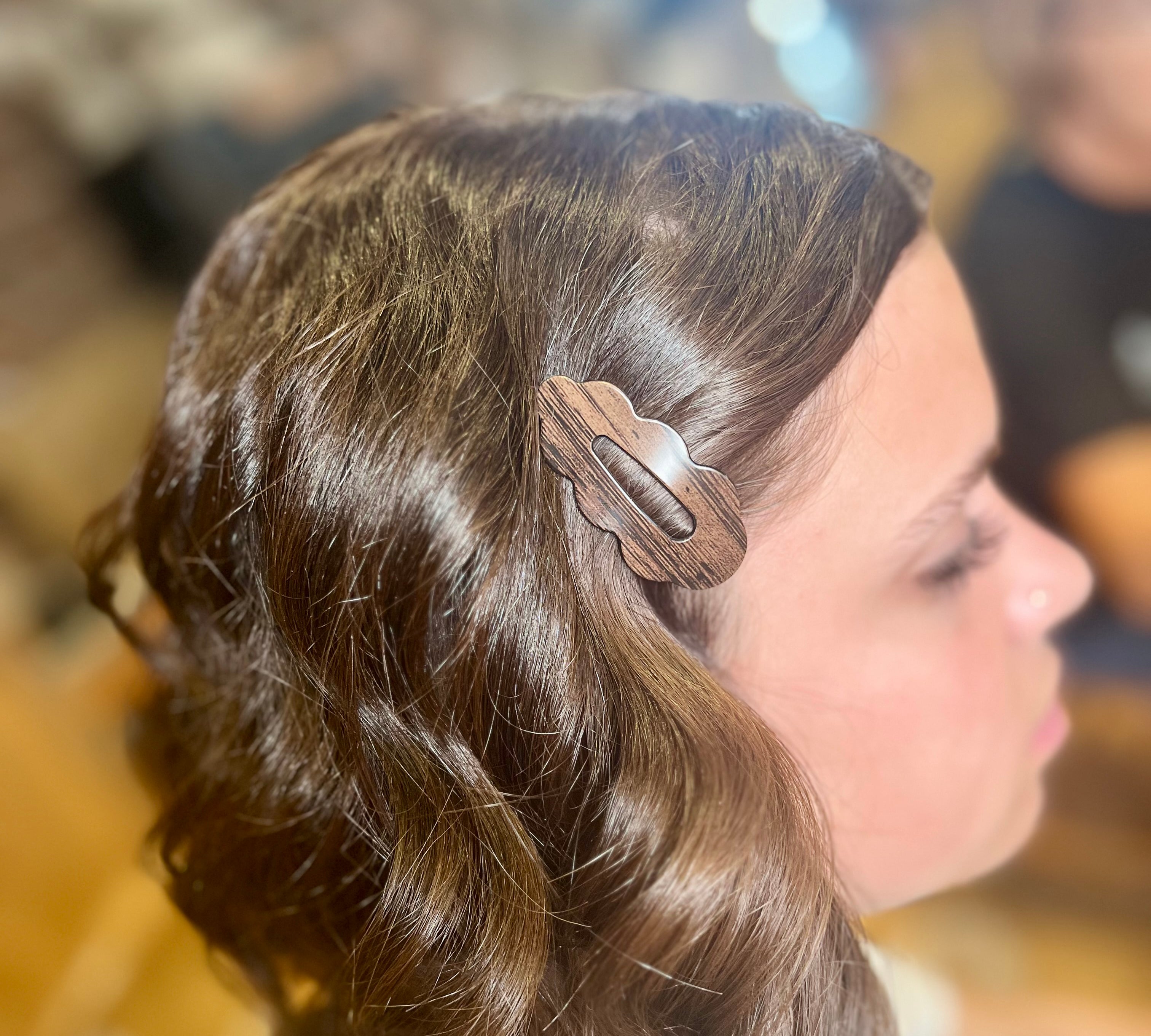 Metallic Brush Hair Clip