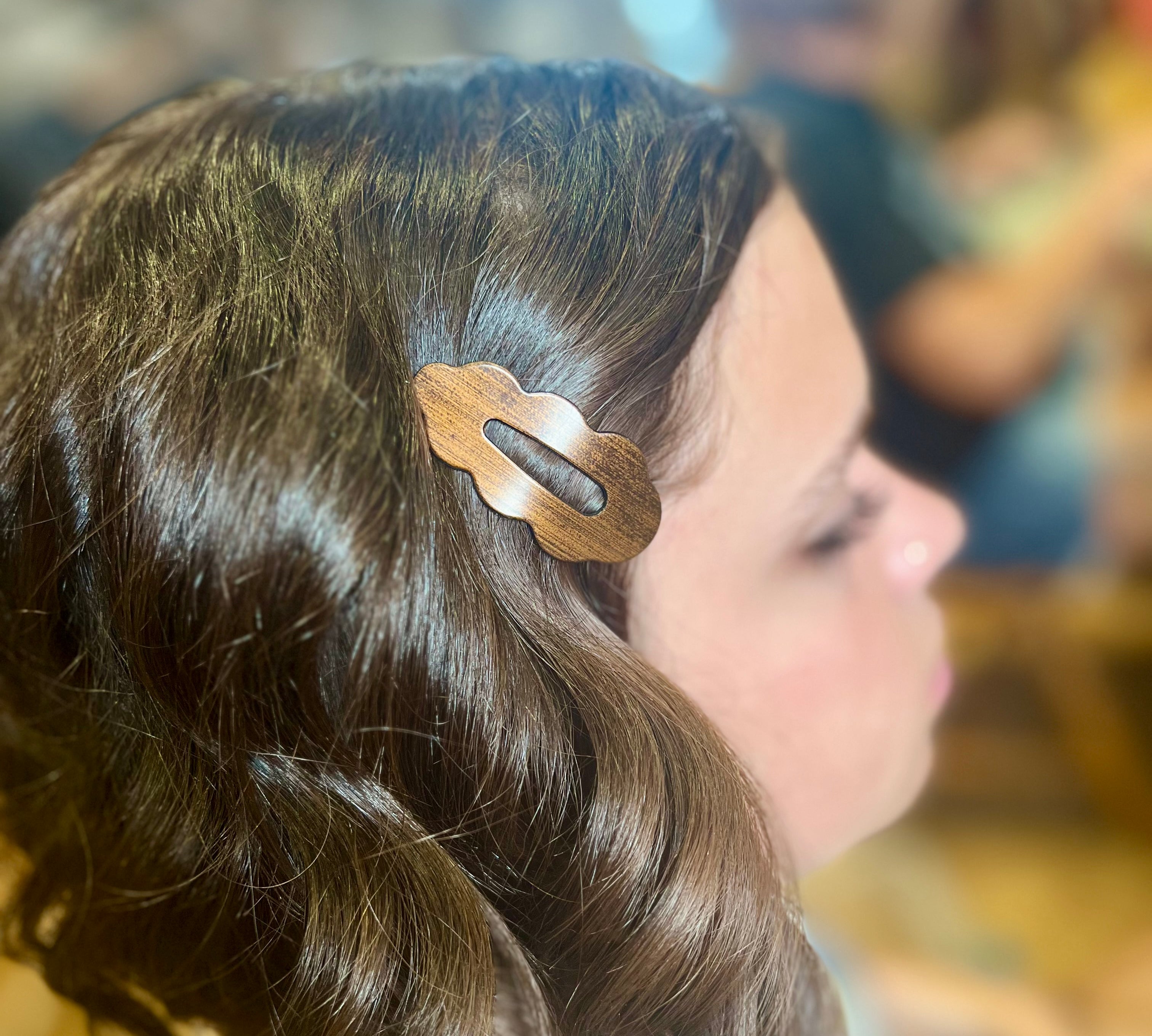 Metallic Brush Hair Clip