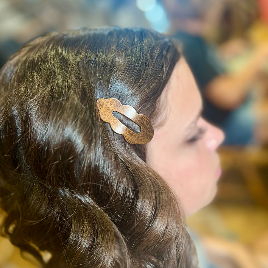 Metallic Brush Hair Clip