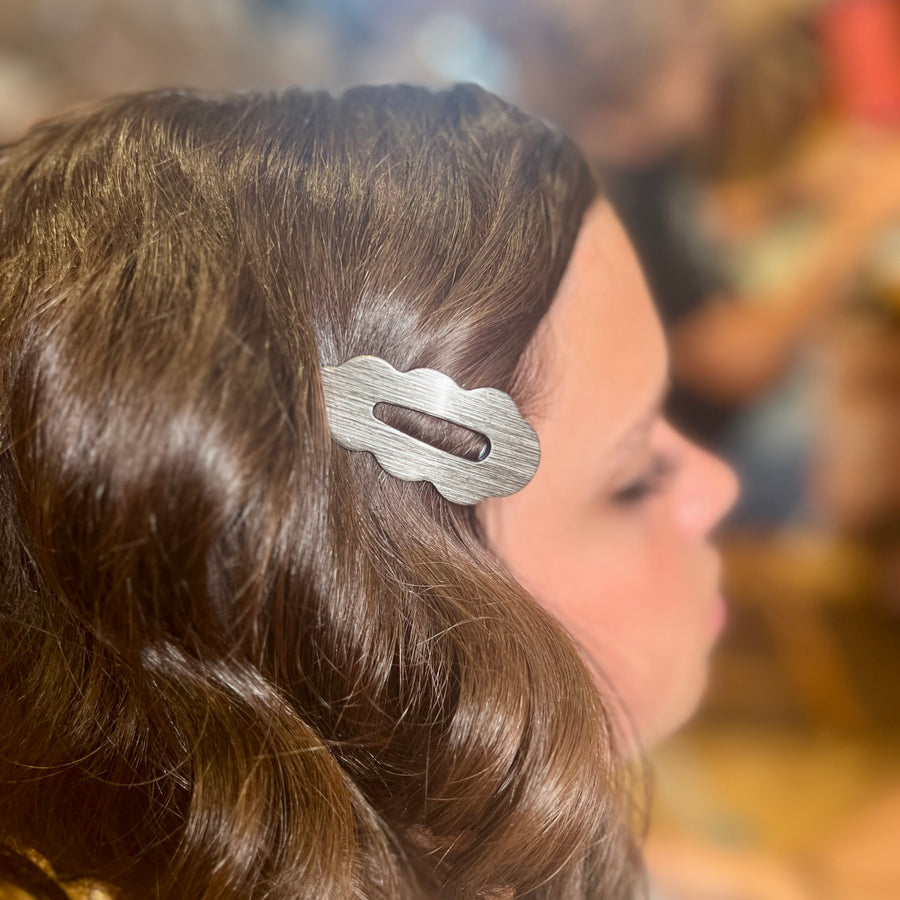 Metallic Brush Hair Clip