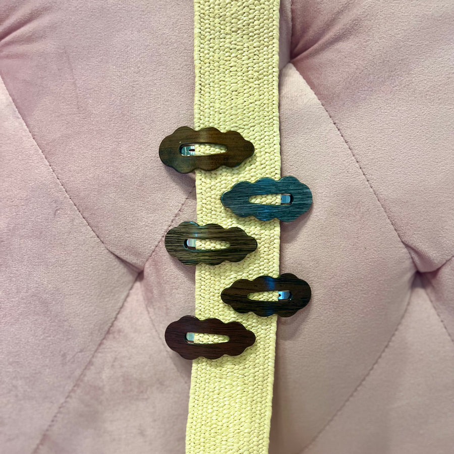 Metallic Brush Hair Clip