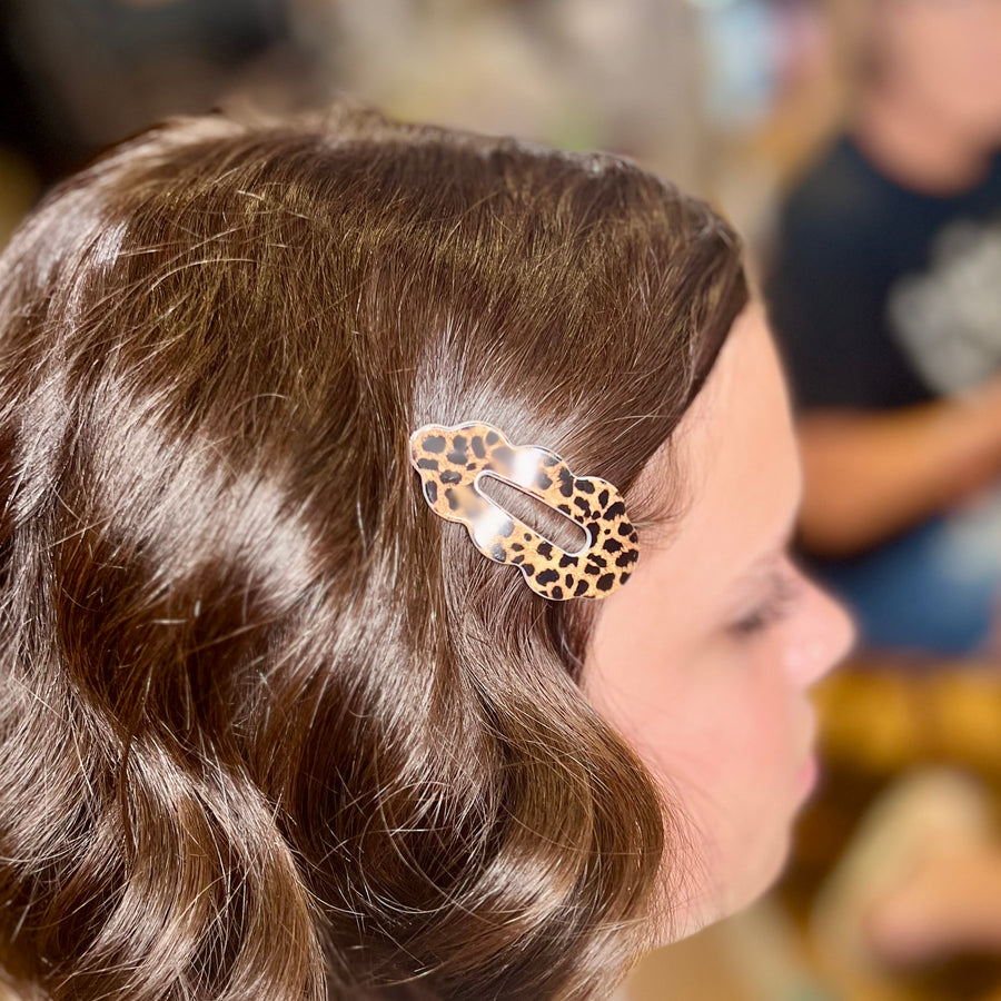 Leopard Print Hair Clips