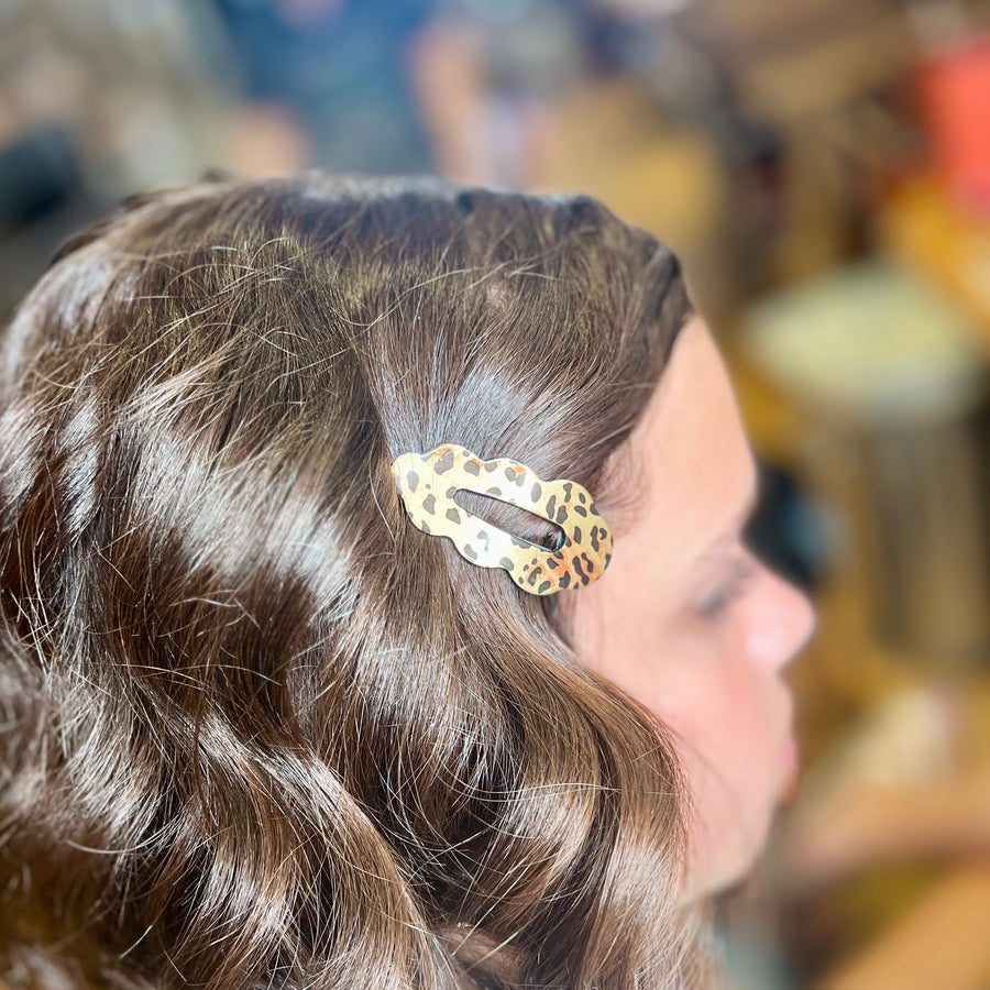 Leopard Print Hair Clips
