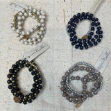 Wood Bead Stacked Bracelet