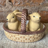 Bunny/Basket Salt + Pepper Shaker