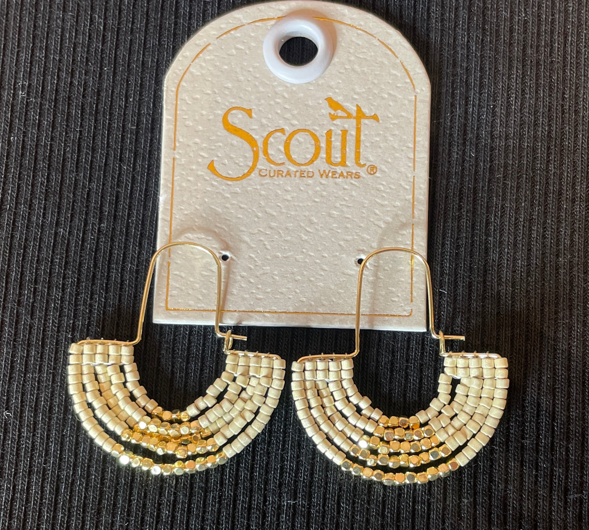 Chromacolor Miyuki U Hoop Earring