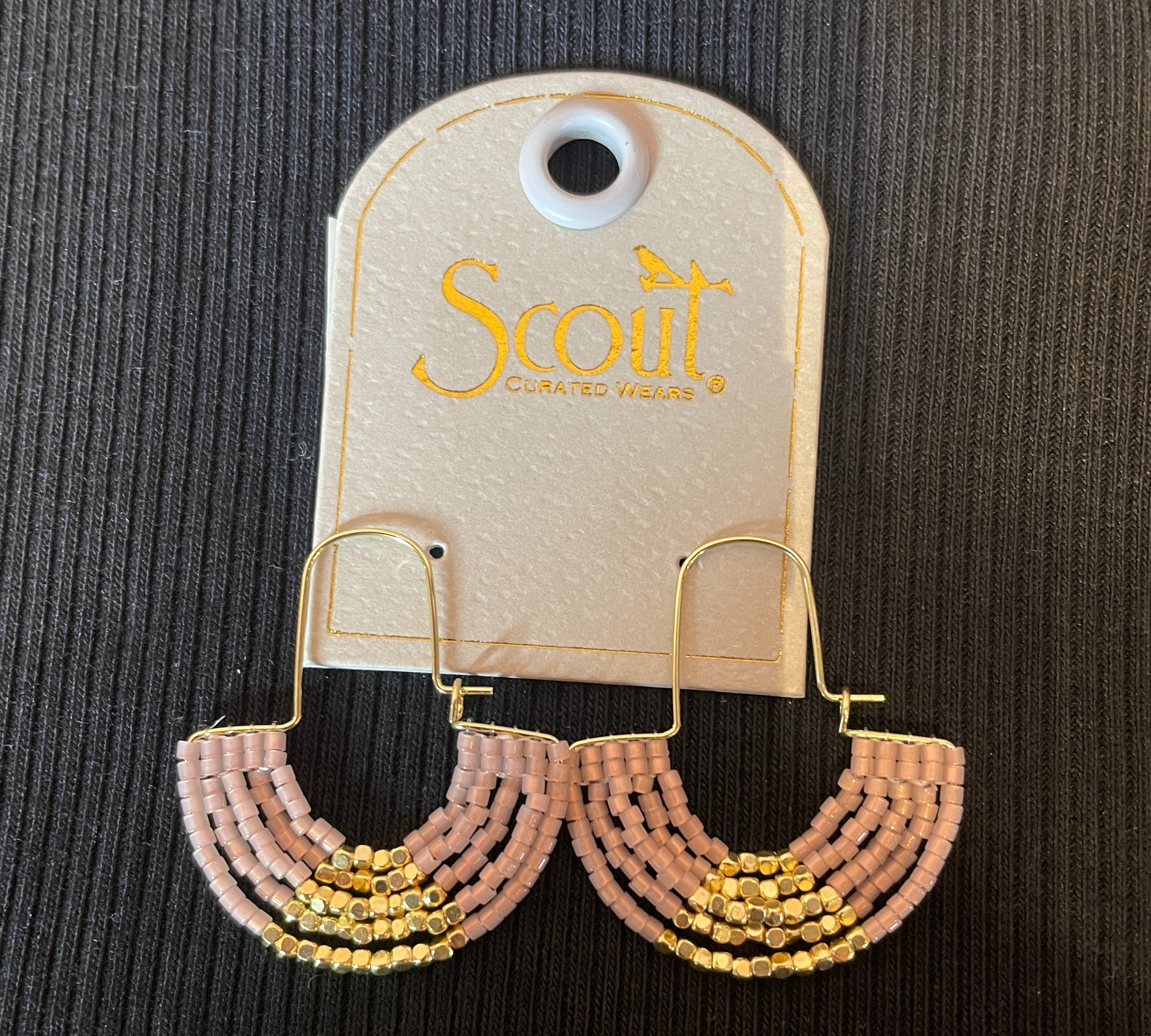 Chromacolor Miyuki U Hoop Earring