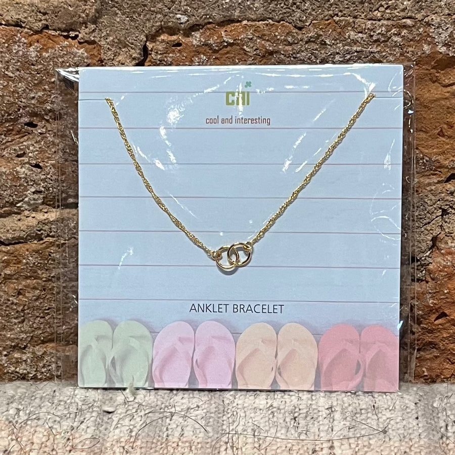 Gold Dainty & Dangle Gratitude Anklet