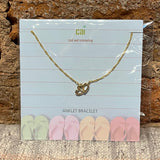 Gold Dainty & Dangle Heart Anklet