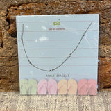 Silver Crystal Anklet