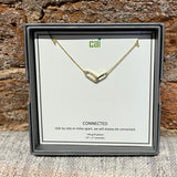 Gold/White Pave Stone Necklace