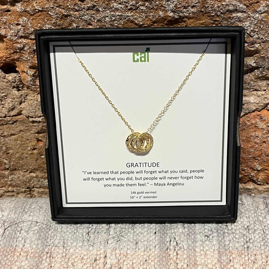 Gold Gratitude Necklace