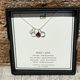 Silver Peace & Love Necklace