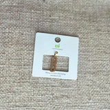 Gold Chunky Block Letter Charm